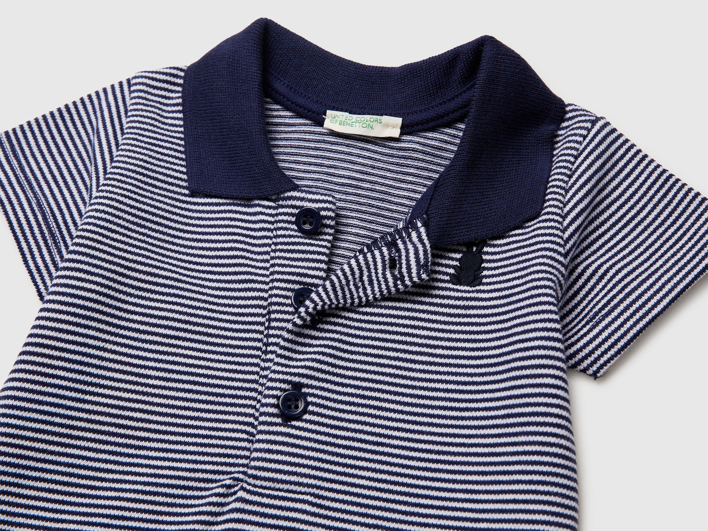 Polo onesie in stretch cotton - ucb_image_DS1