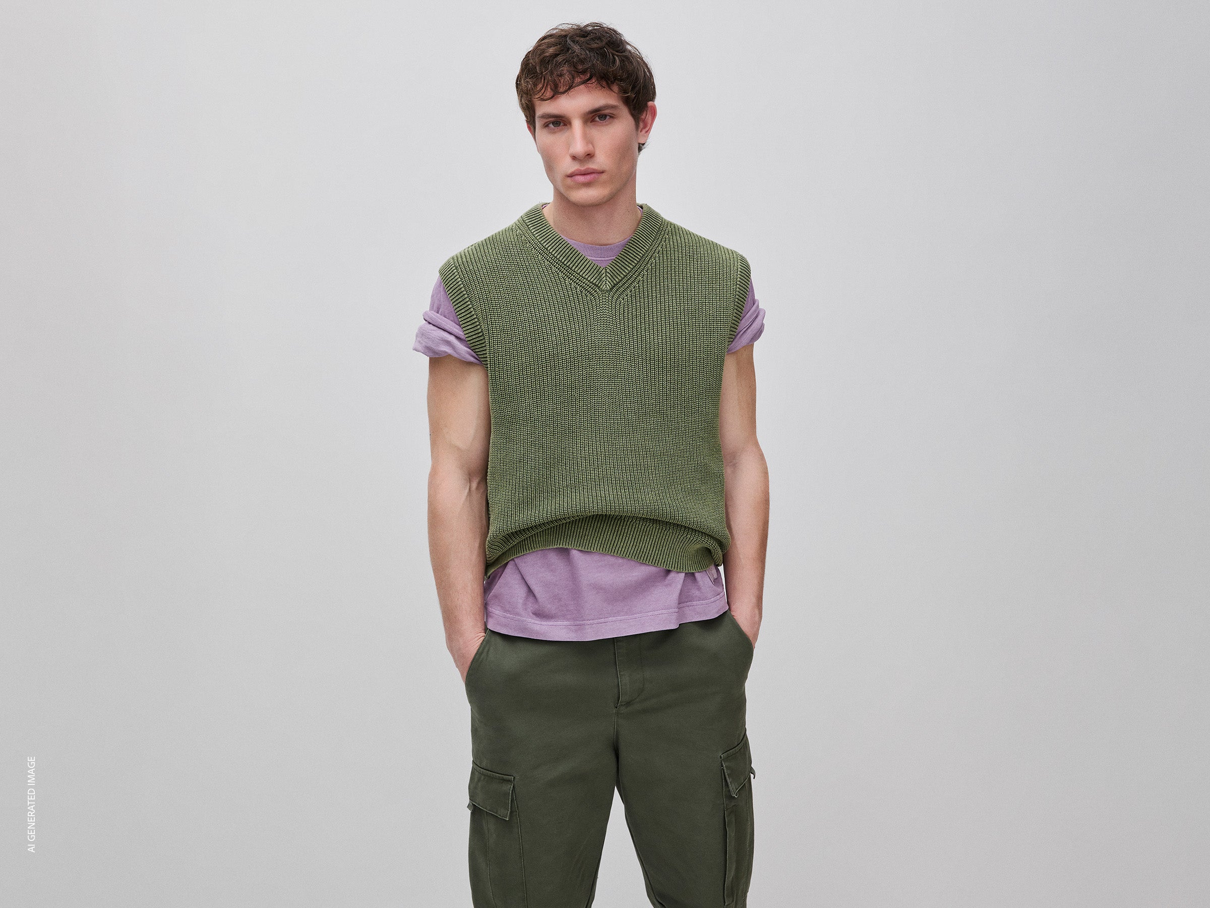 Colete regular fit stone washed - ucb_image_F