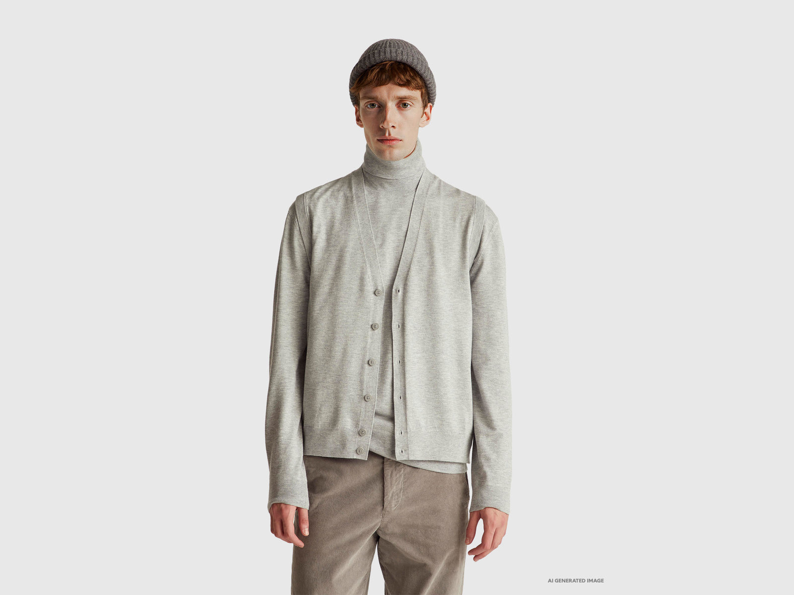 Colete de malha em mistura de viscose - ucb_image_F
