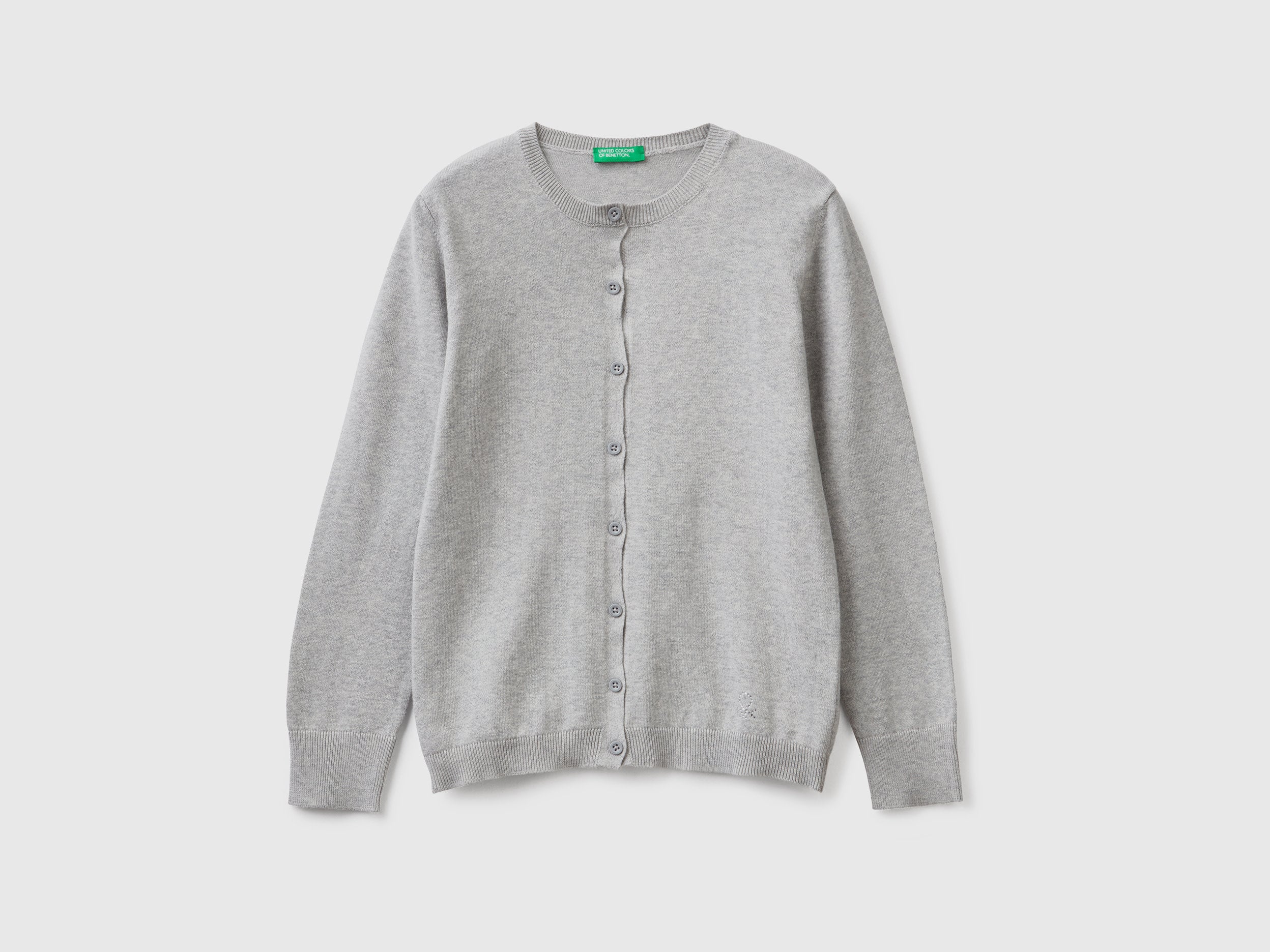 Cardigã de gola redonda em mistura de algodão - ucb_image_FS