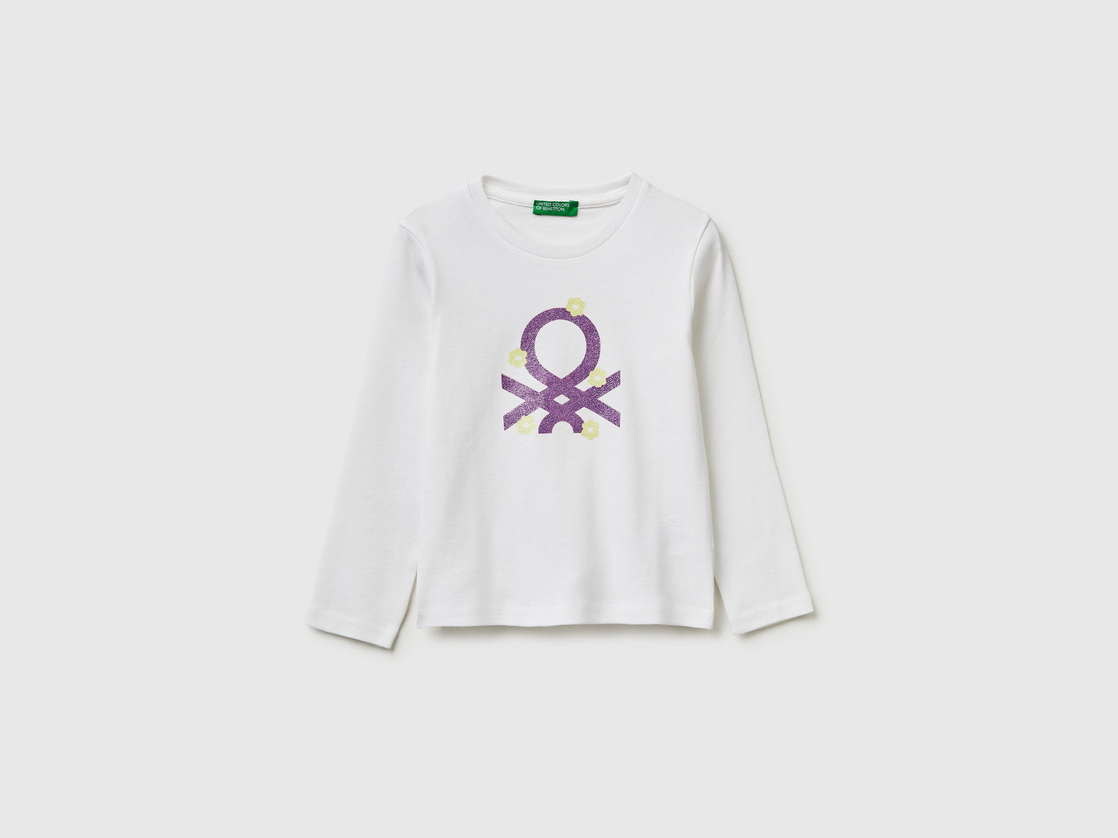 T-shirt com logótipo glitter em algodão orgânico - ucb_image_FS
