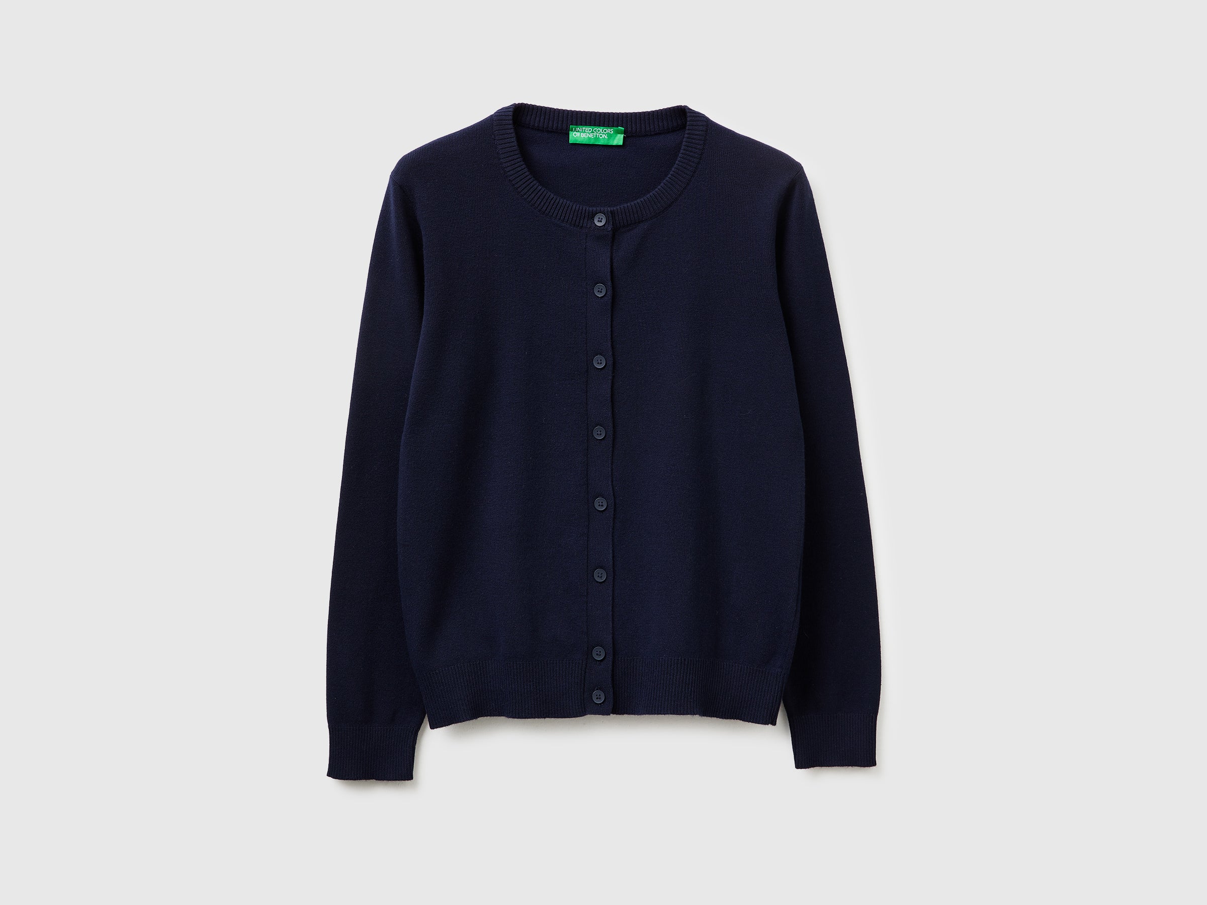 Dark blue cardigan in tricot cotton - ucb_image_FS