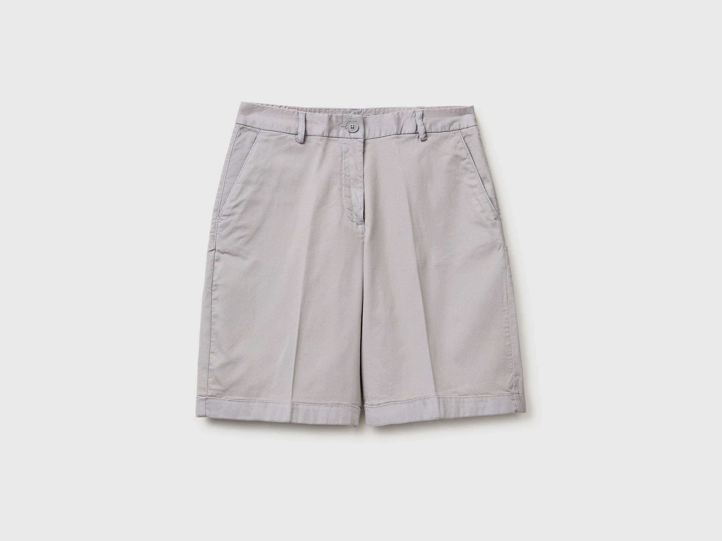 Regular fit Bermuda shorts with turn-ups - ucb_image_FS