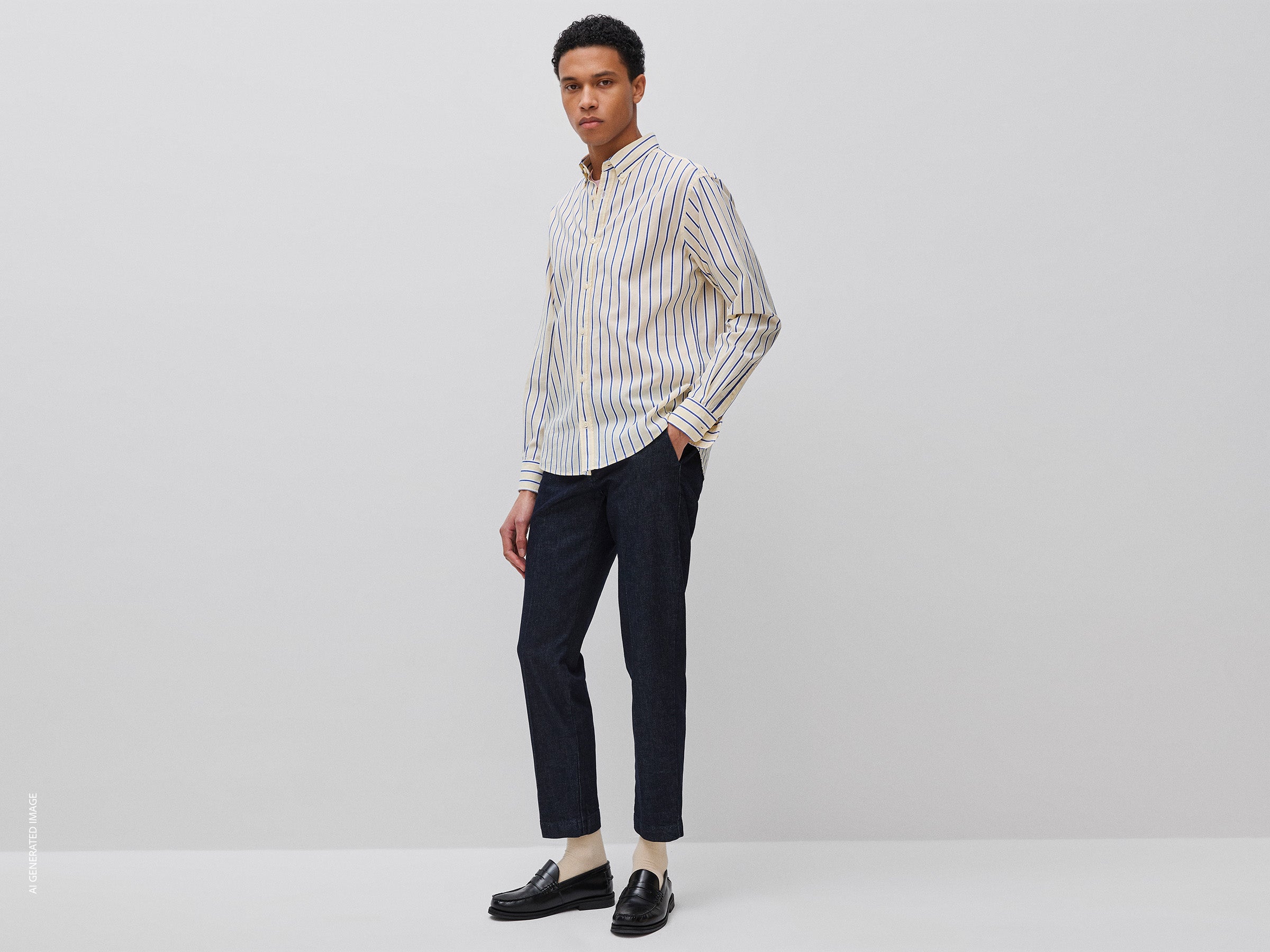 Camisa às riscas button down - ucb_image_FY