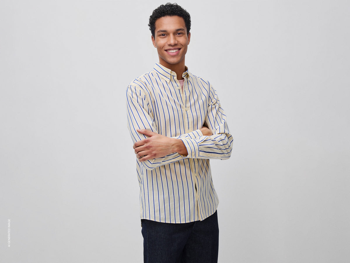 Camisa às riscas button down - ucb_image_F
