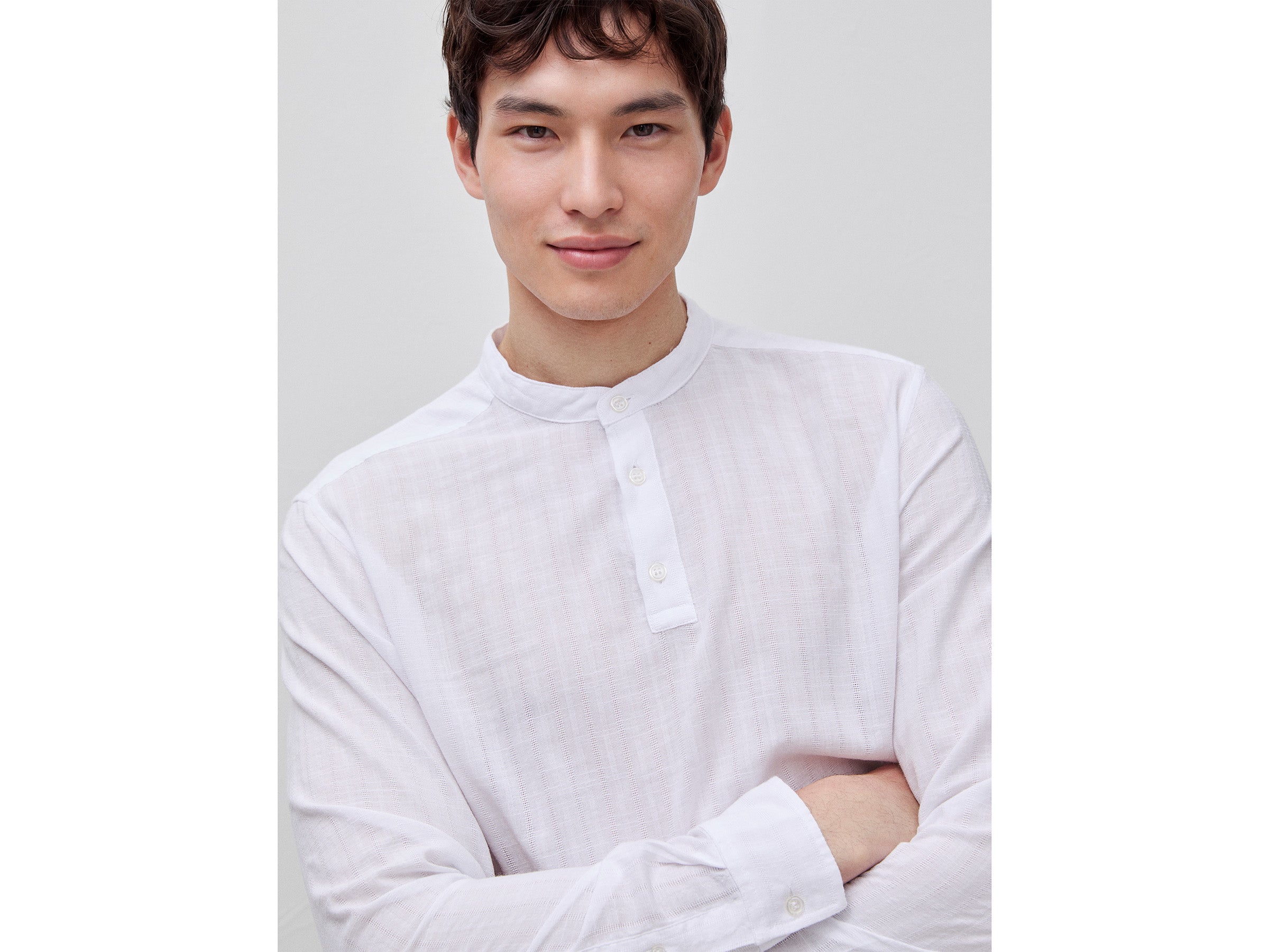 Camisa com carcela de botões riscada - ucb_image_FY