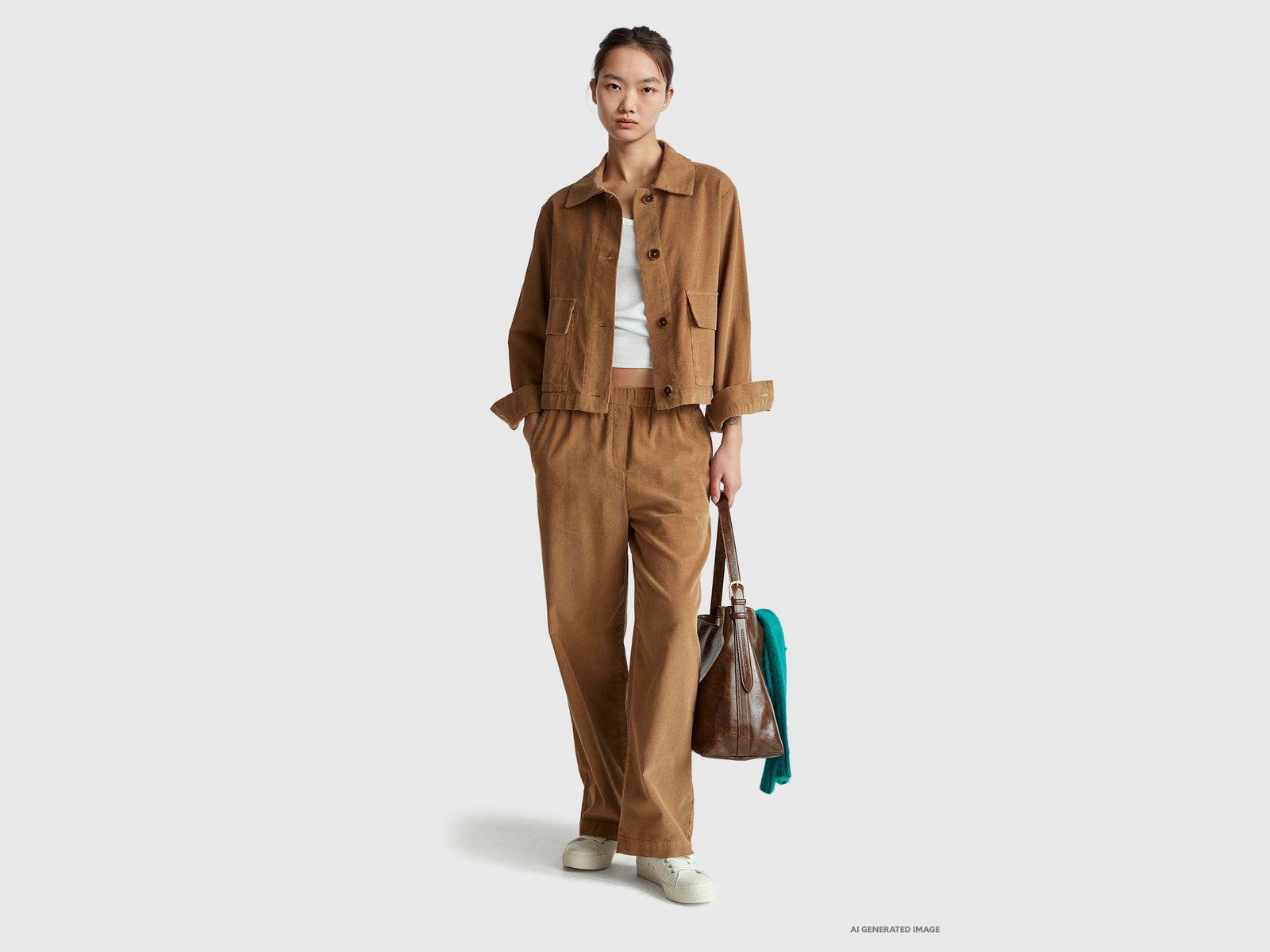 Wide velvet trousers