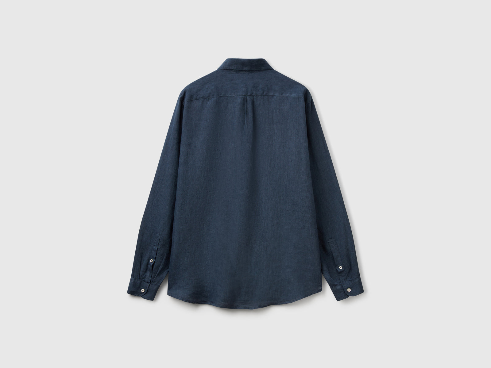 Camisa azul-escuro padrão em linho puro - ucb_image_BS
