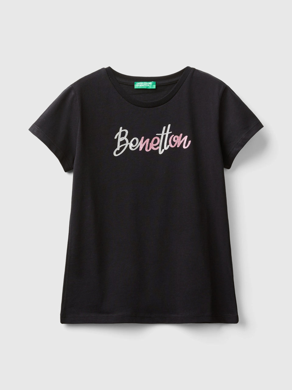 T-shirt com logótipo glitter em algodão orgânico - ucb_image_FS