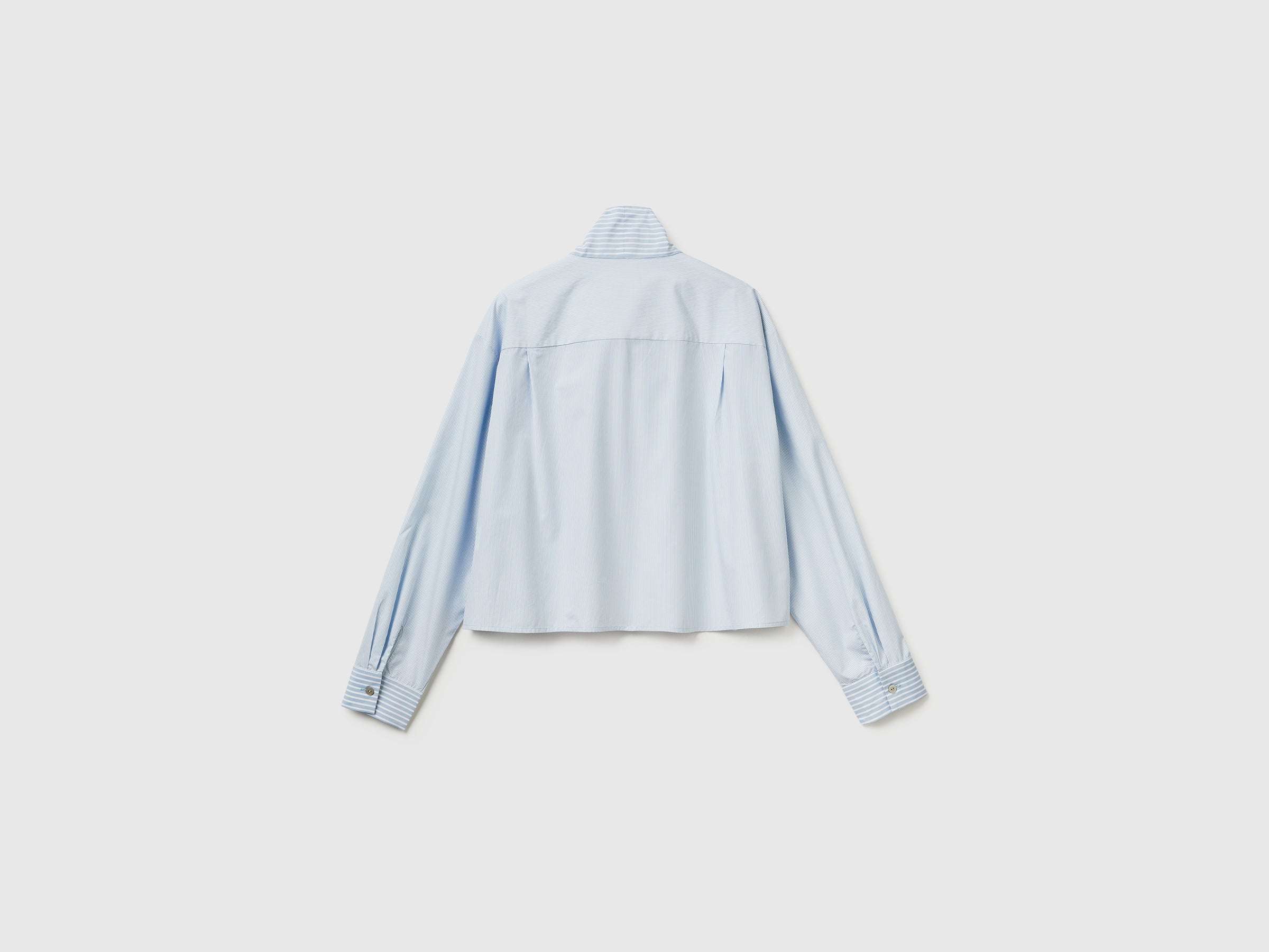 Striped crop shirt with bow - ucb_image_BS