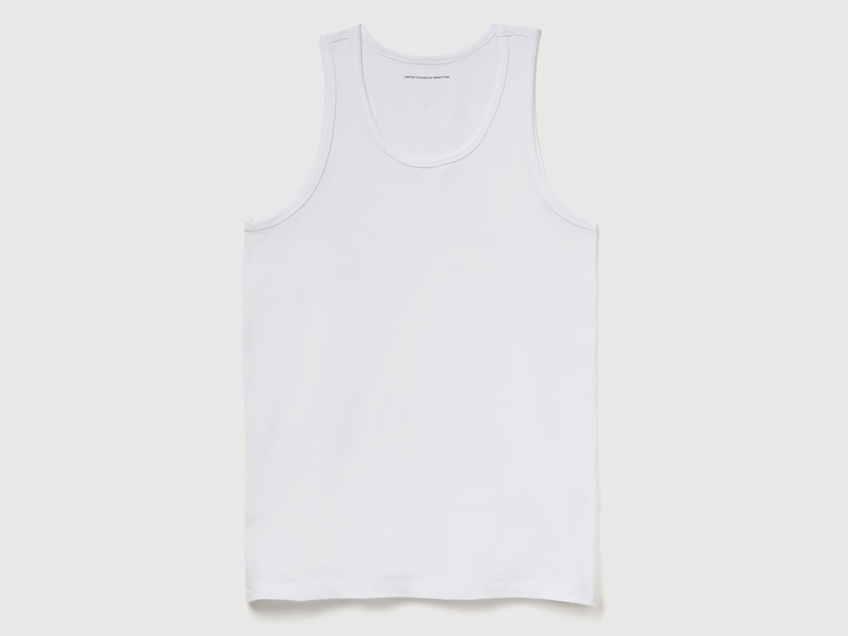 T-shirt sem mangas de roupa interior em algodão orgânico stretch - ucb_image_FS