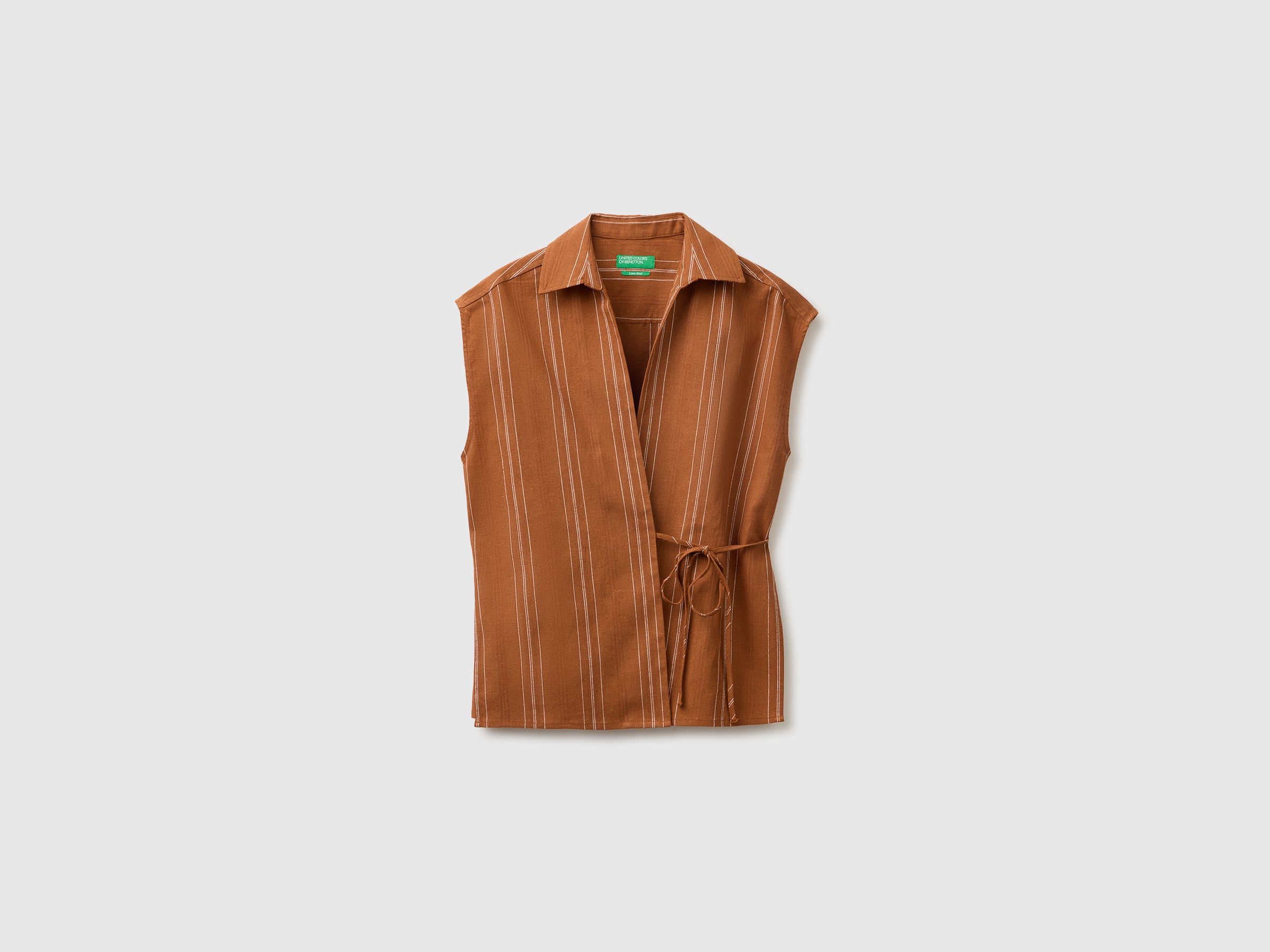 Linen blend wrap blouse - ucb_image_FS