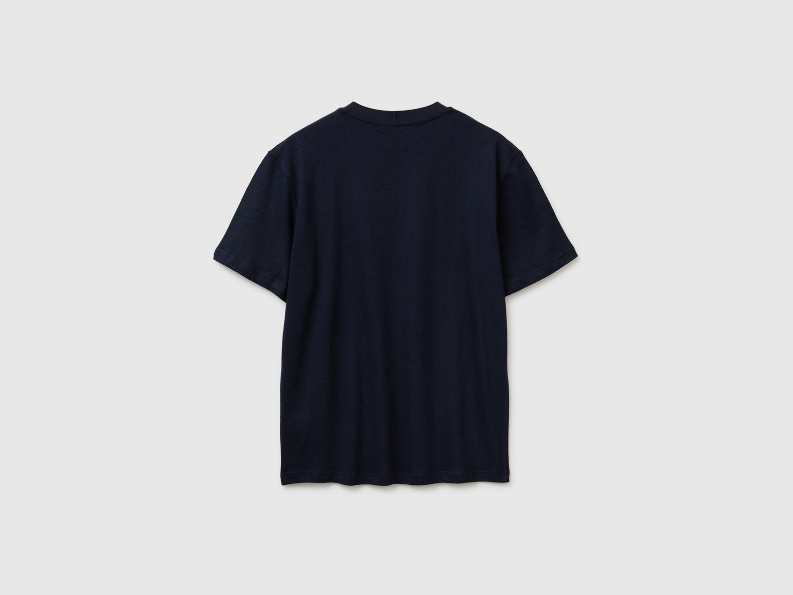 T-shirt de gola redonda em mistura de linho - ucb_image_BS