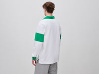 Polo branco e verde Benetton Rugby 100% algodão - ucb_image_FY