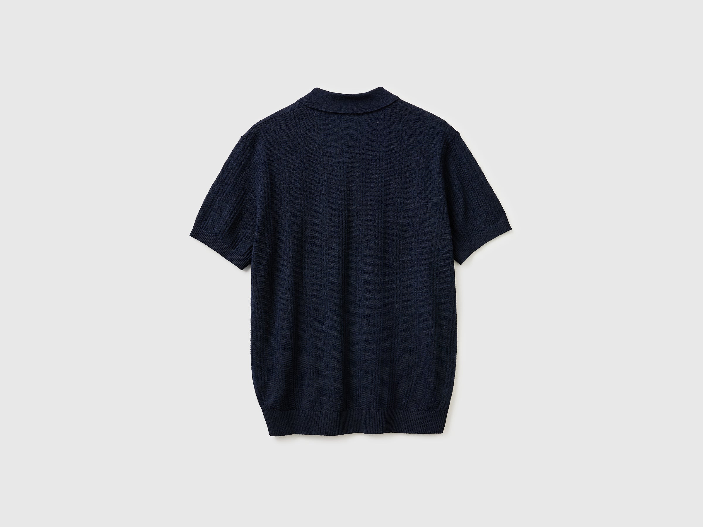 Textured linen blend polo shirt - ucb_image_BS