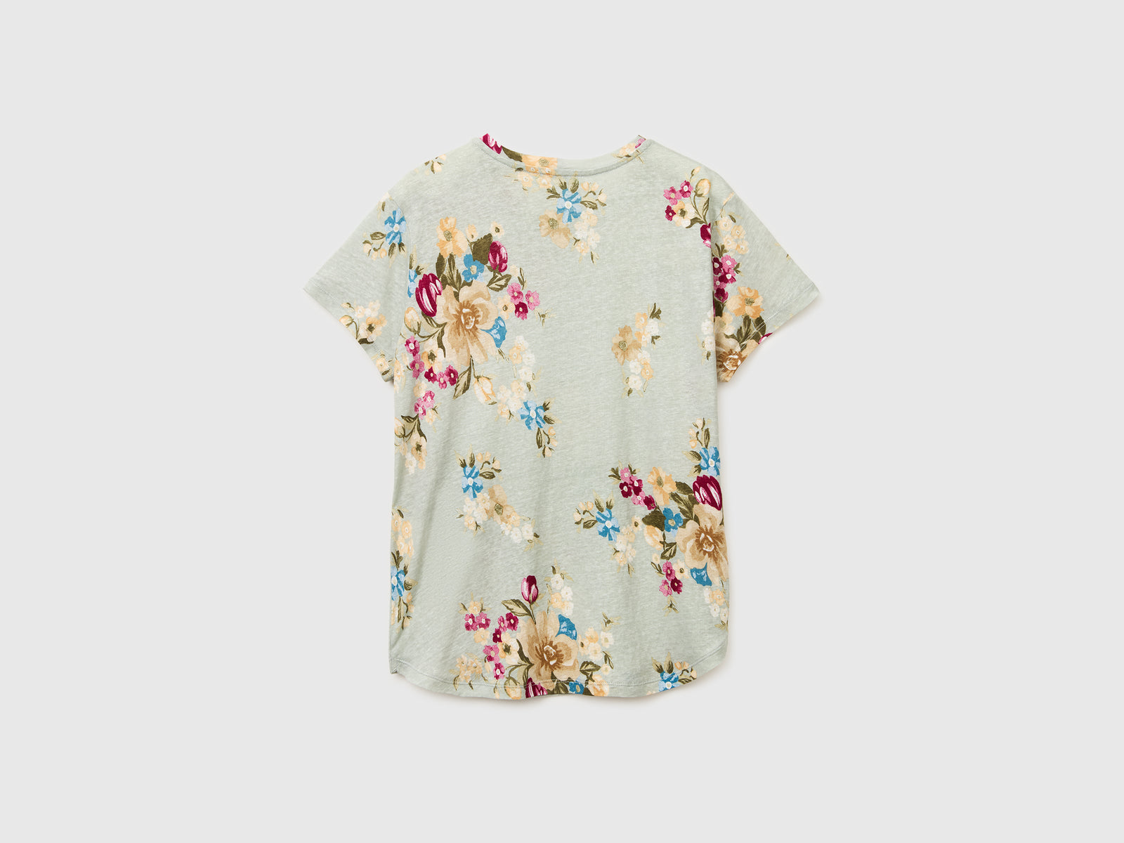 Floral linen blend T-shirt - ucb_image_BS