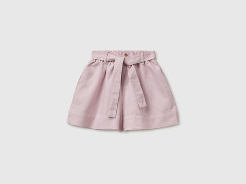 Linen blend shorts with sash - ucb_image_FS
