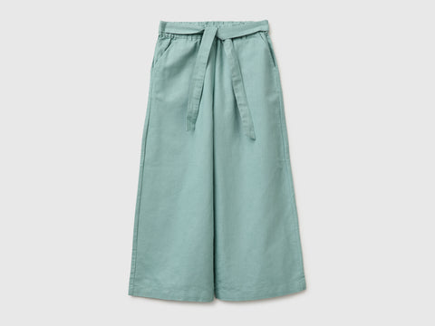 Linen blend trousers with sash - ucb_image_FS