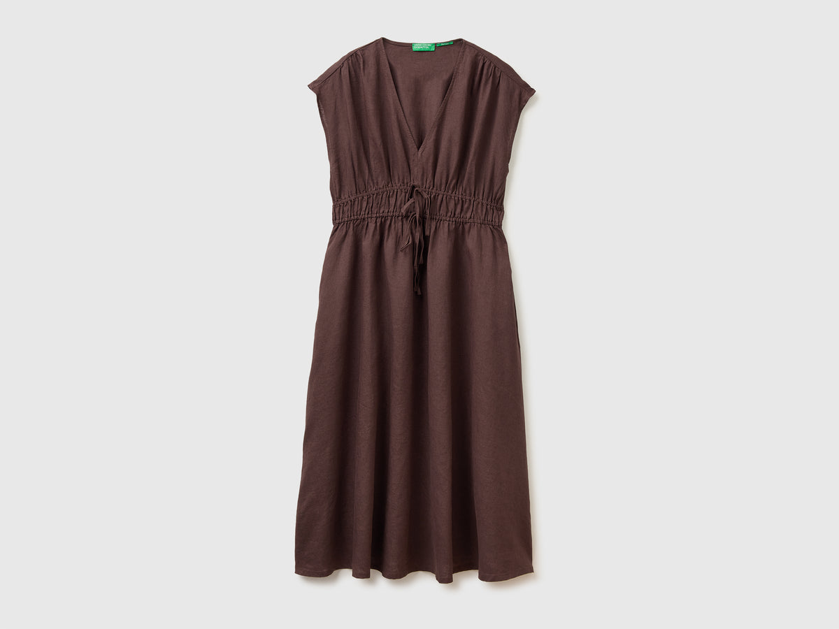 Flared dress in pure linen - ucb_image_FS