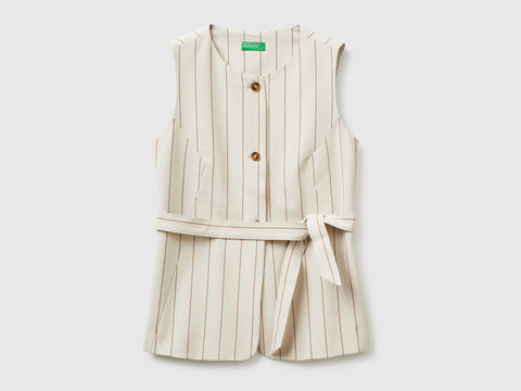 Long pinstriped waistcoat with belt - ucb_image_FS
