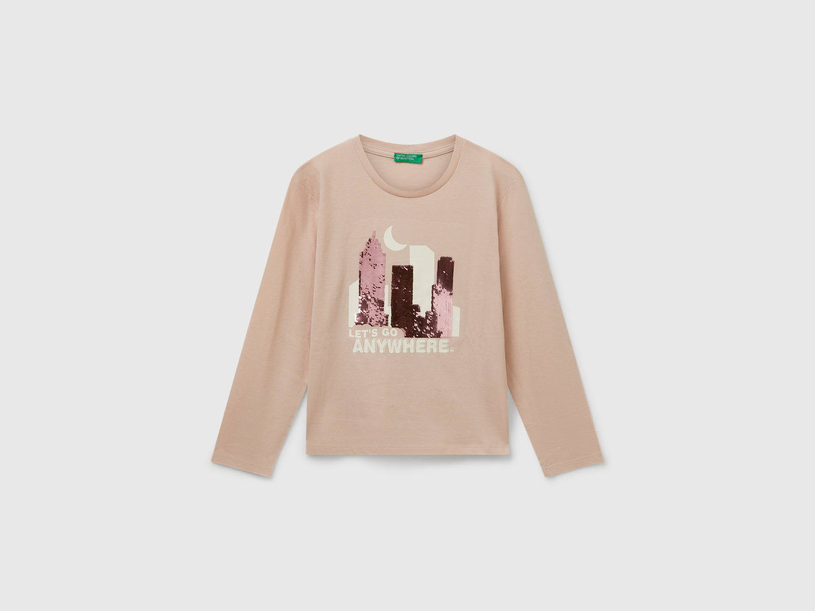 T-shirt com lantejoulas em algodão - ucb_image_FS