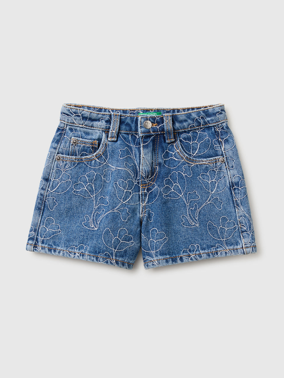 Denim shorts with embroidery - ucb_image_FS