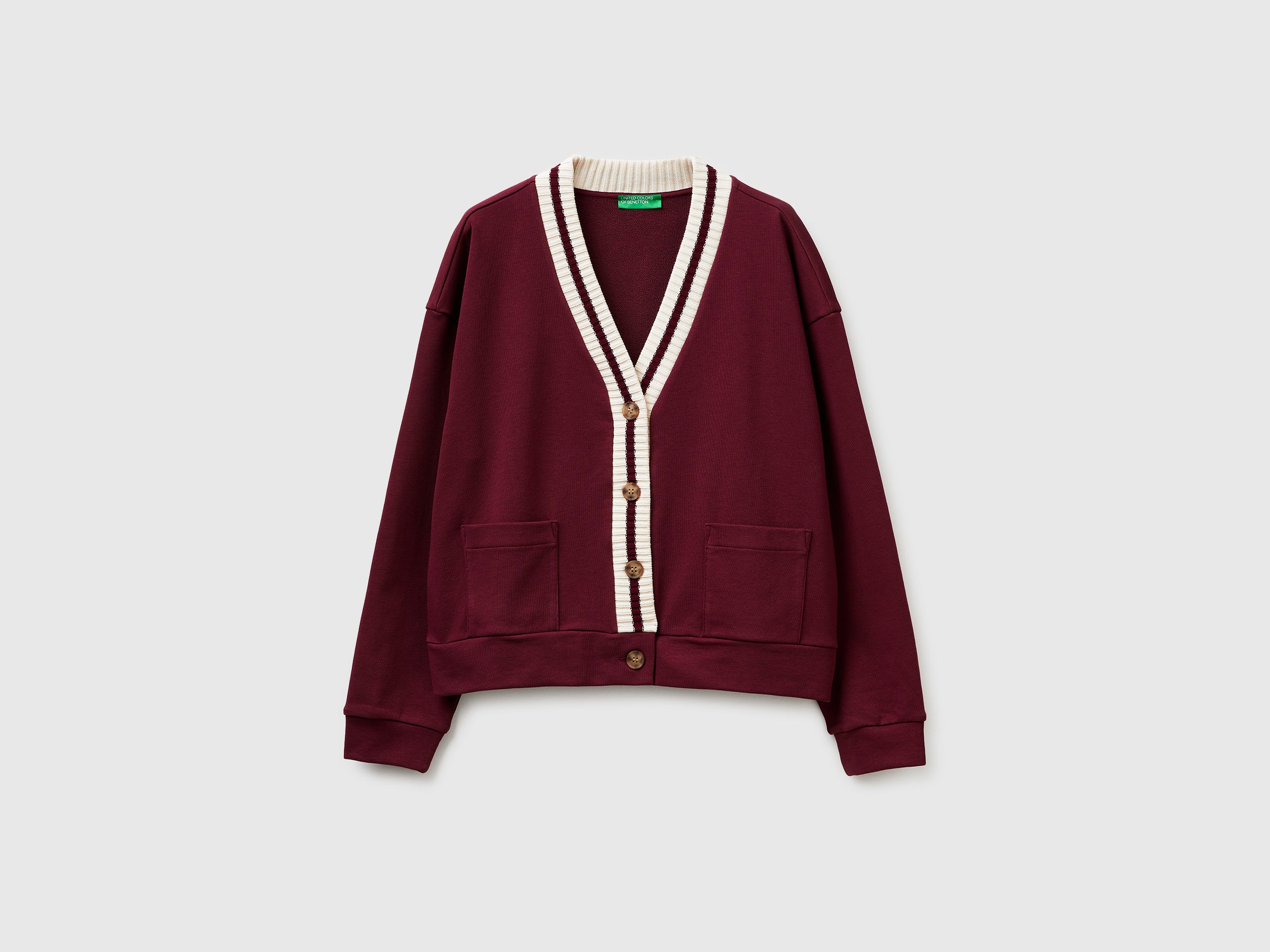 Sweatshirt cardigan with buttons - ucb_image_FS