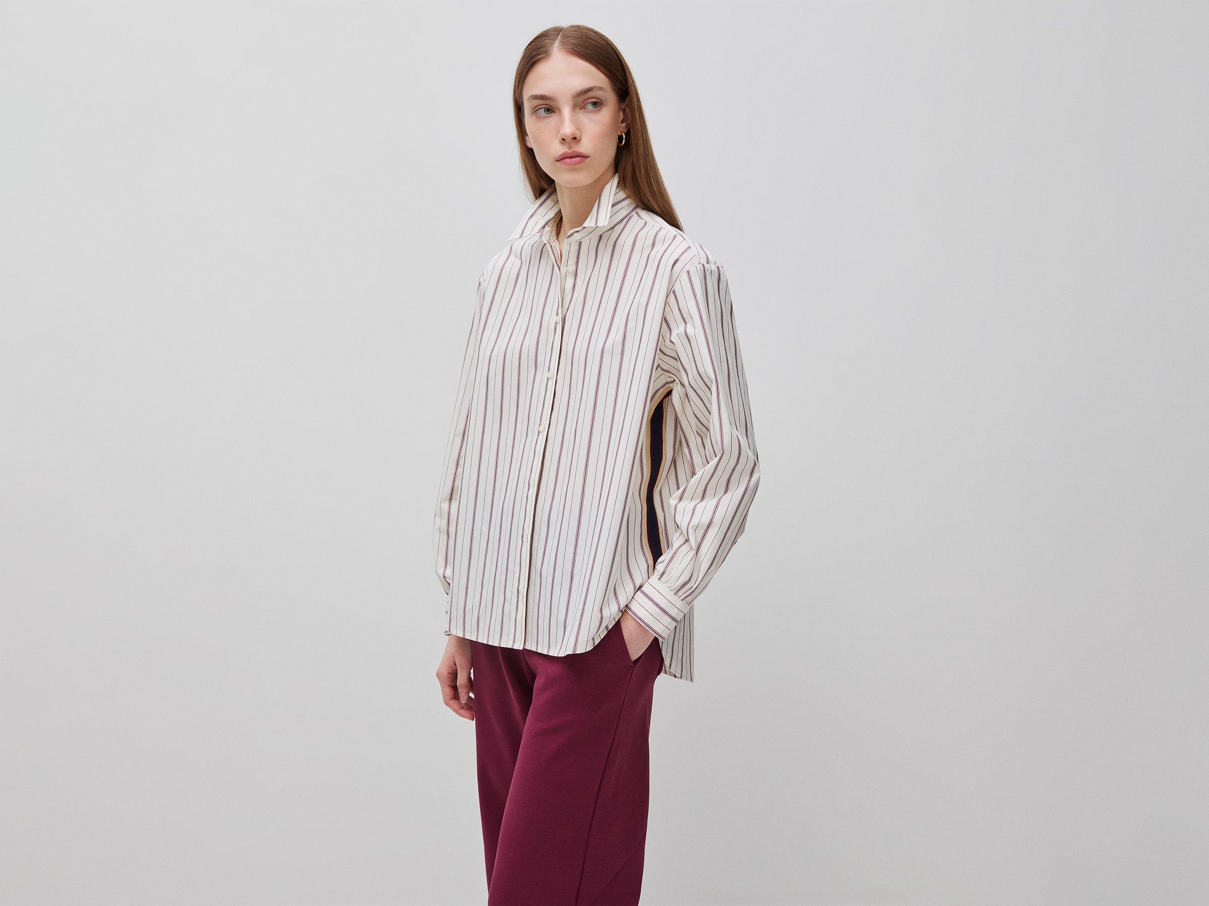 Camisa às riscas com faixa lateral - ucb_image_F