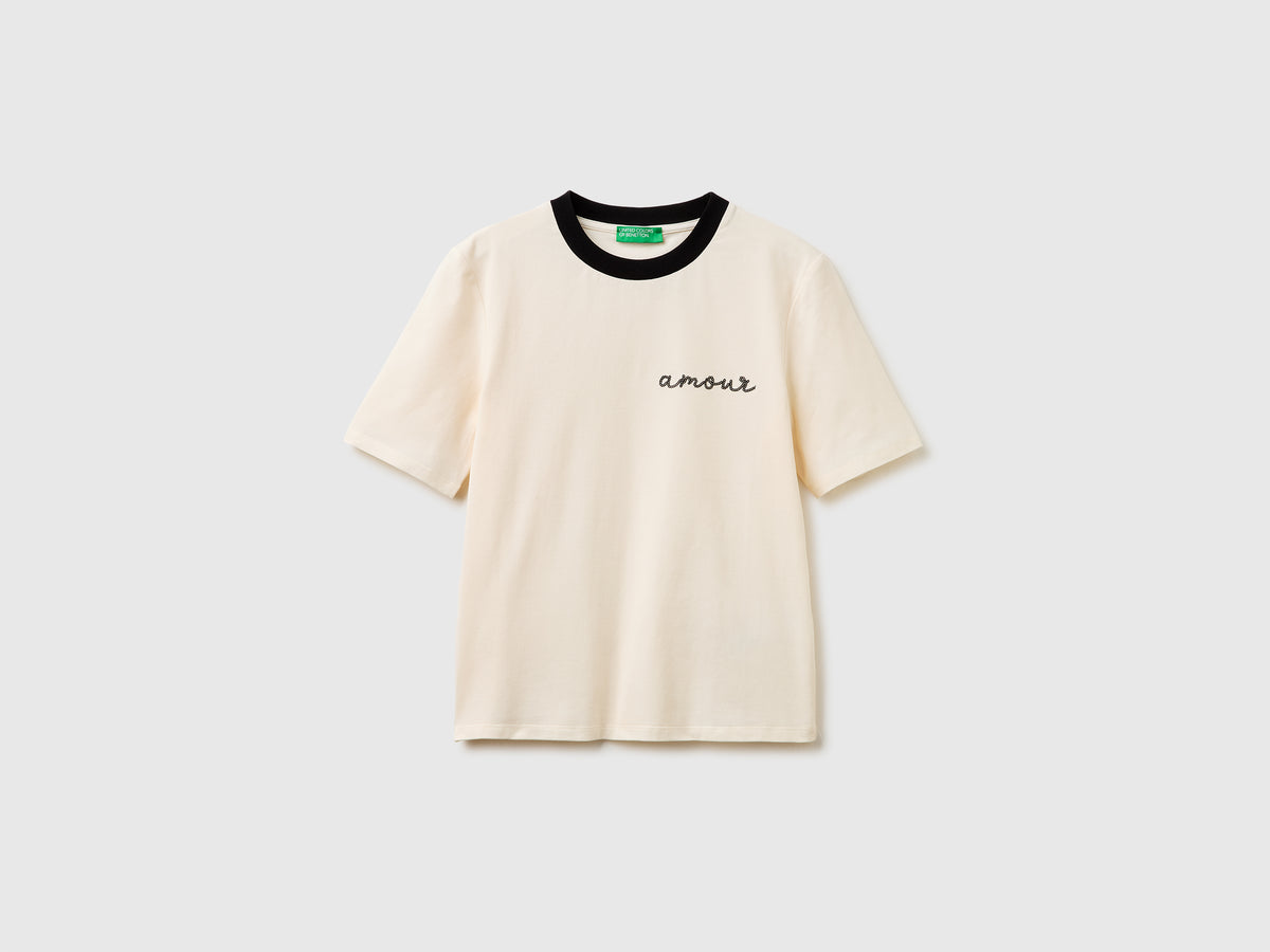 T-shirt com bordado "amour" - ucb_image_FS
