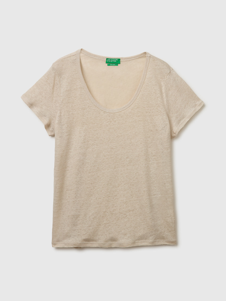 Round-neck T-shirt in pure linen - ucb_image_FS