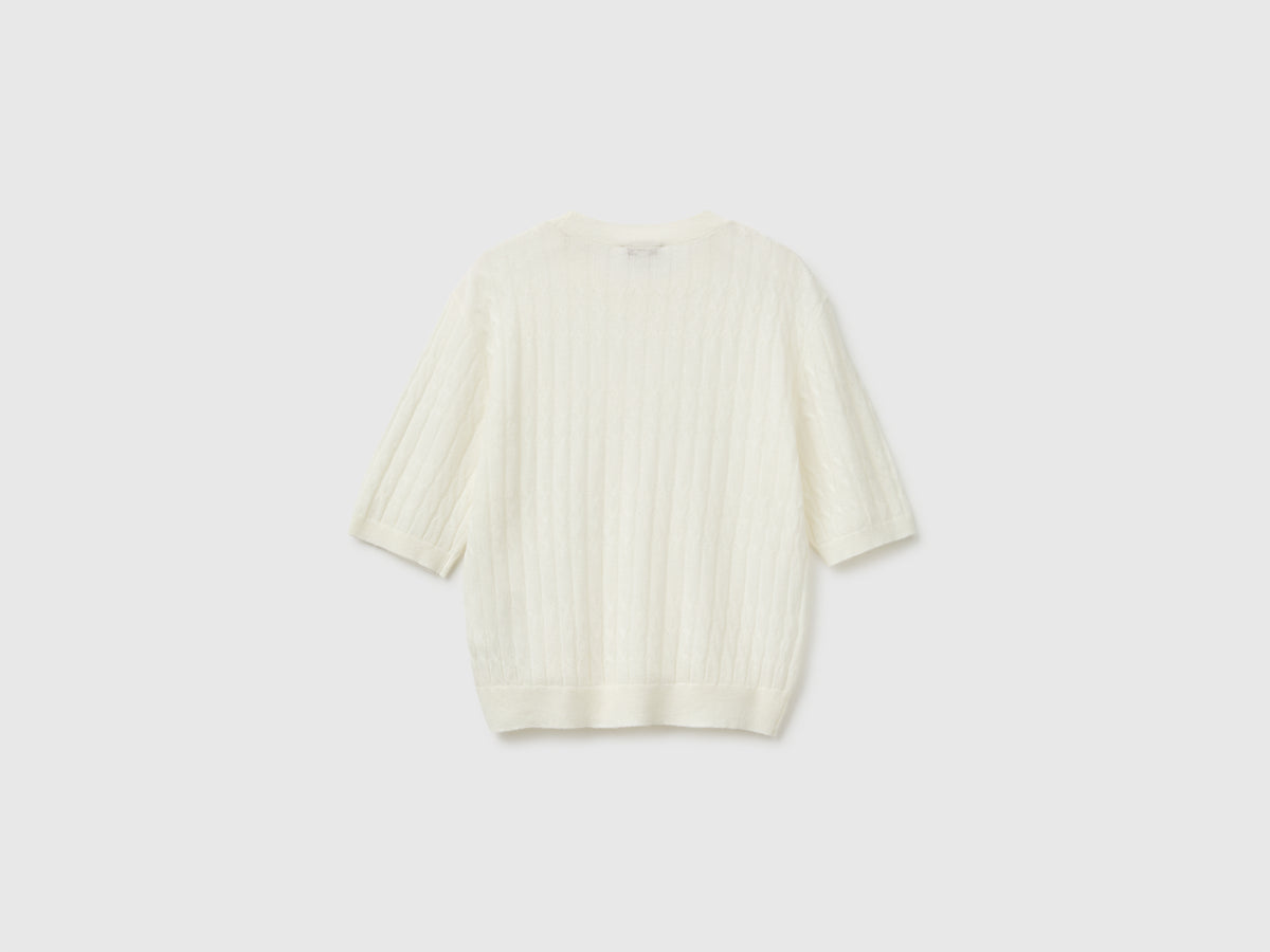 Camisola com tranças em mistura de lã ultraligeira - ucb_image_BS