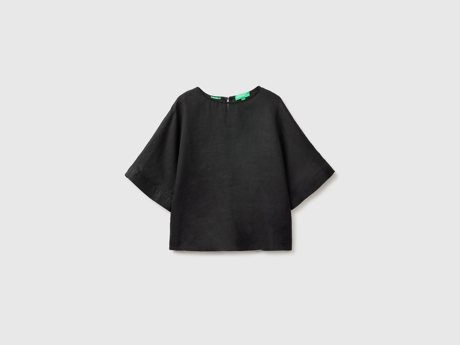 Blusa de gola redonda em linho puro - ucb_image_FS