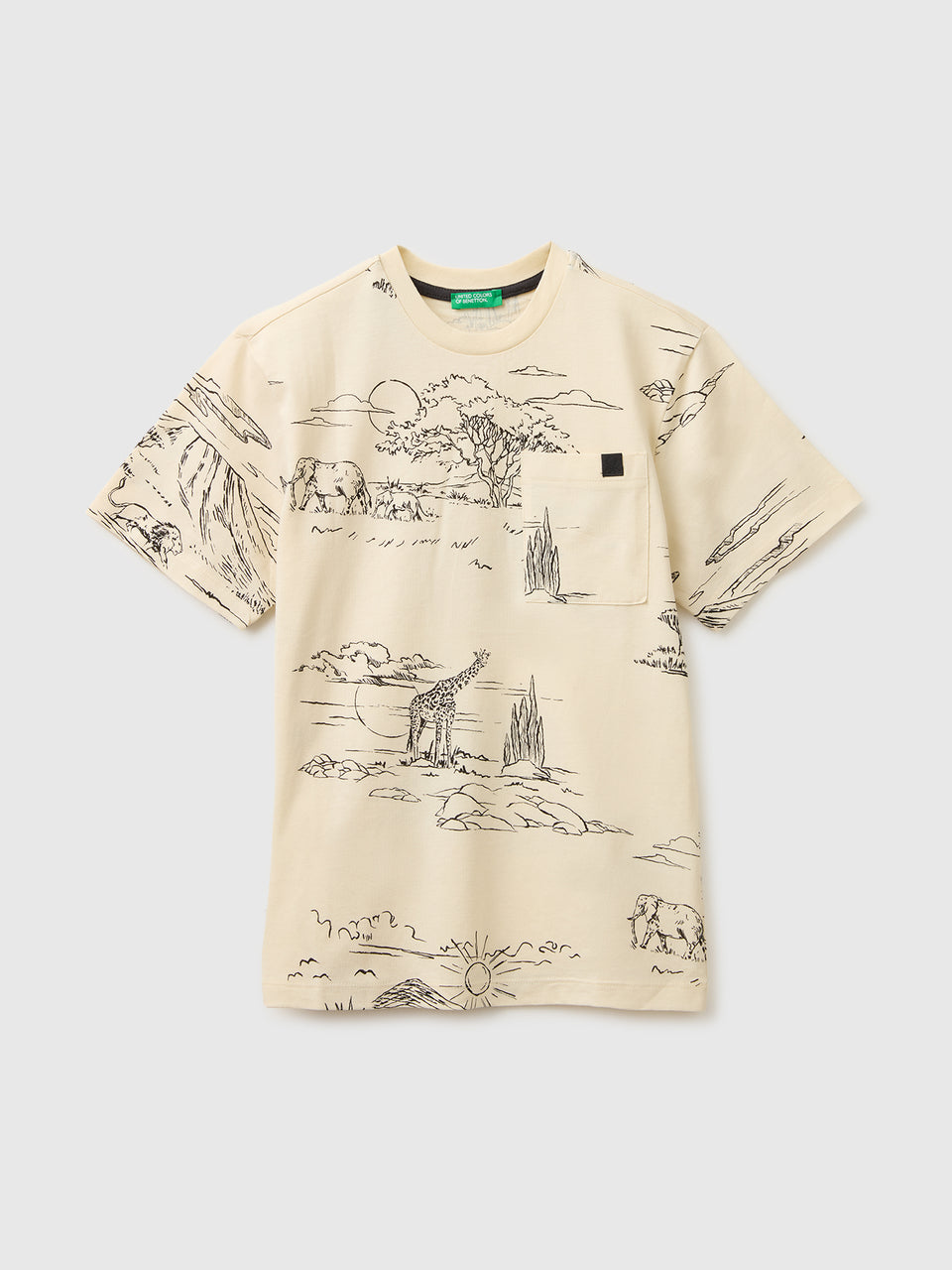 Printed T-shirt with pocket - ucb_image_FS