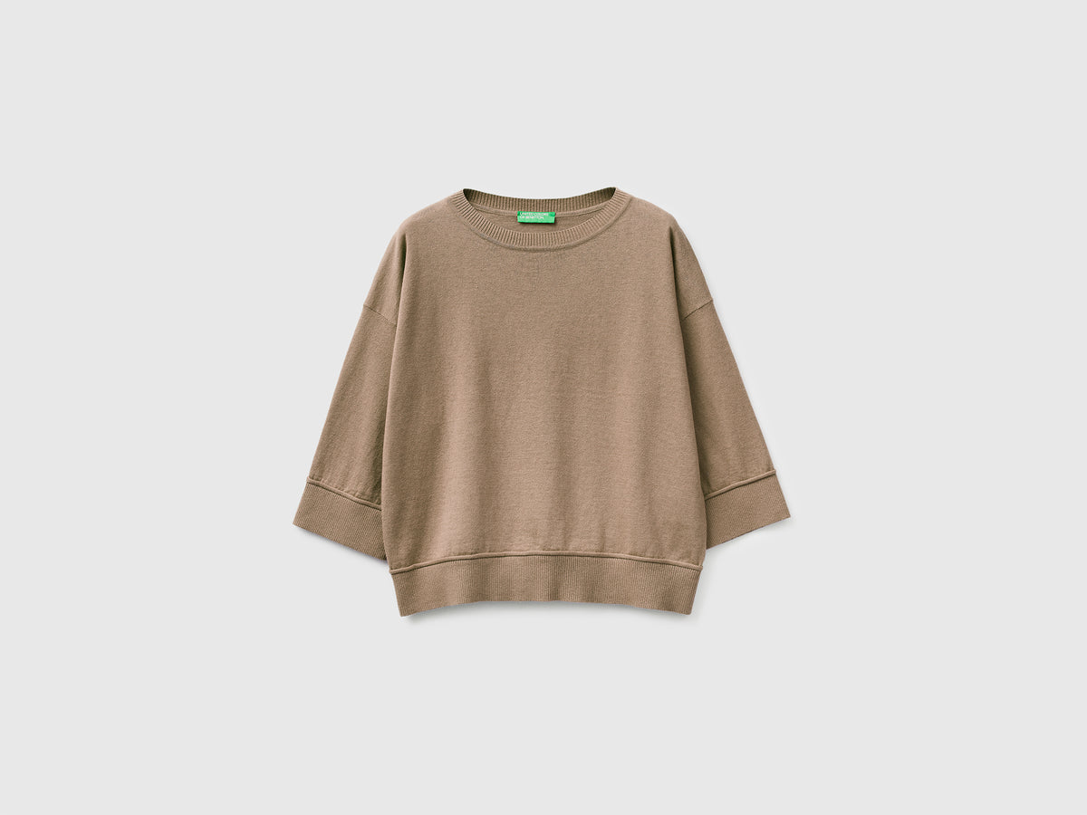 Crew neck sweater in cotton and wool - ucb_image_FS