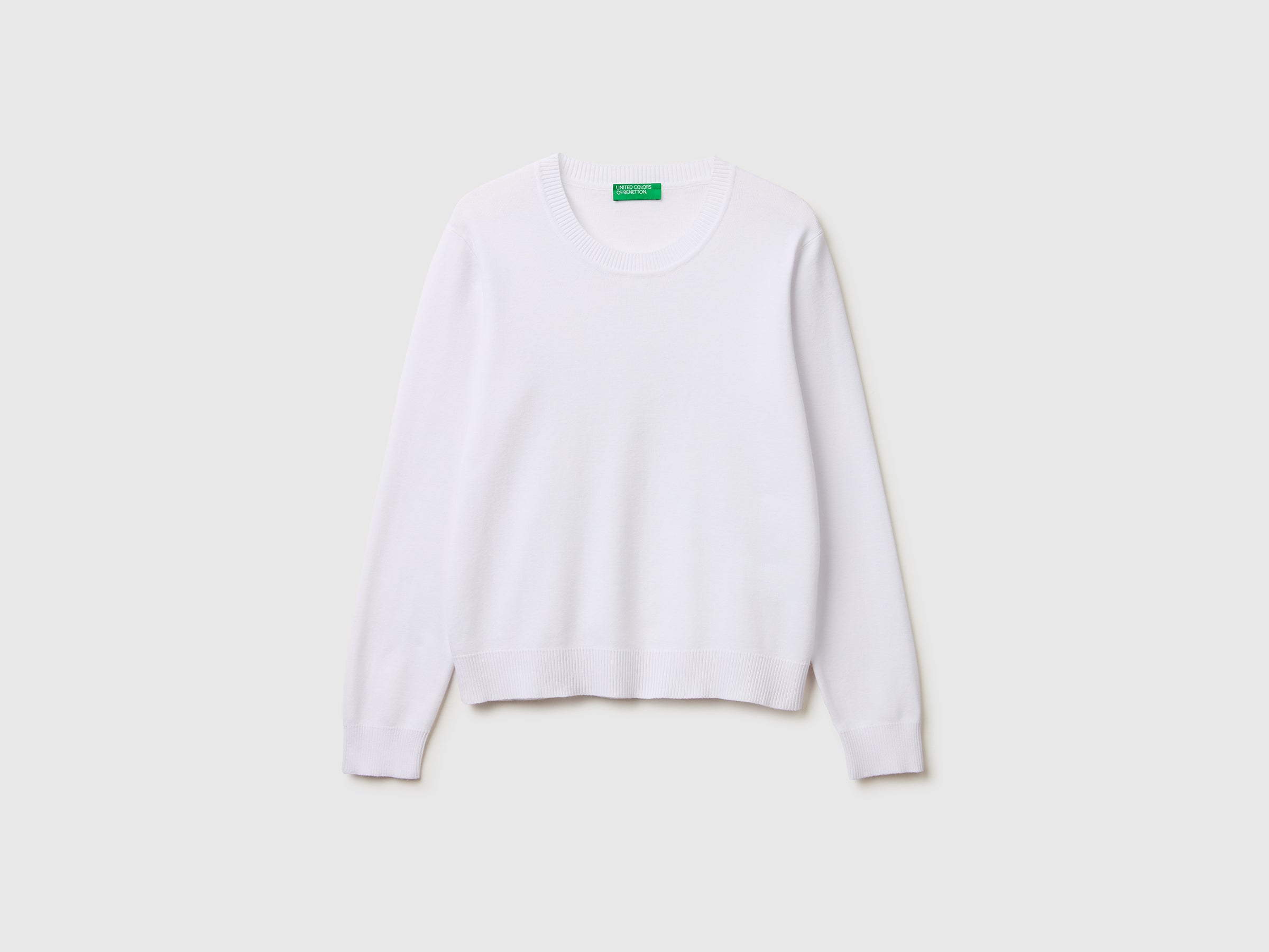 White sweater in tricot cotton - ucb_image_FS