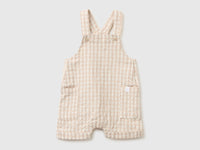 Checkered linen blend overalls - ucb_image_FS