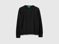 Black cardigan in tricot cotton - ucb_image_FS