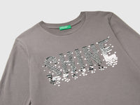 T-shirt em algodão orgânico quente com lantejoulas - ucb_image_DS1