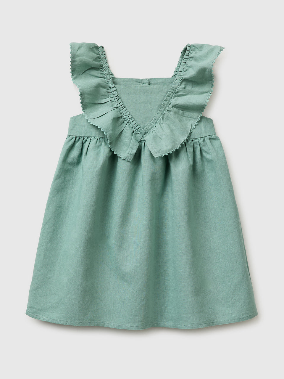 Linen blend dress with ruffles - ucb_image_FS