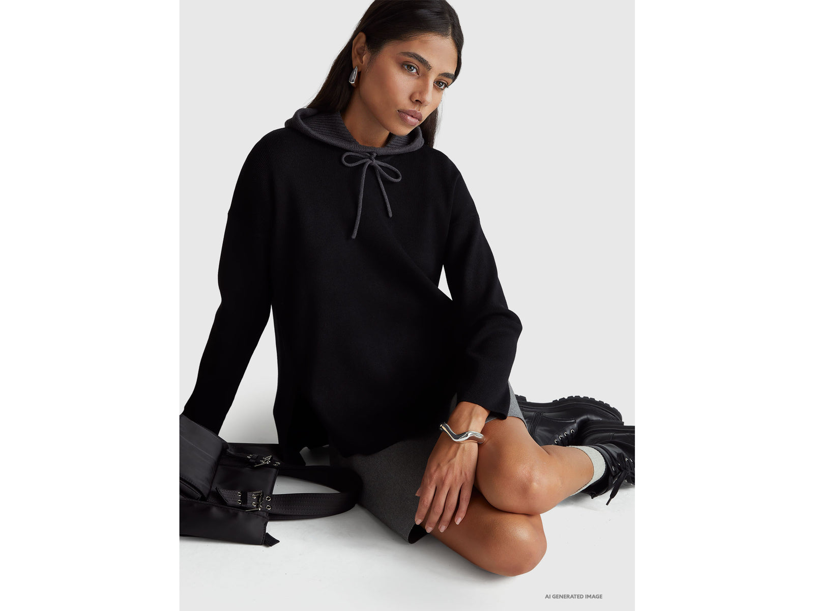 Sweater with slits