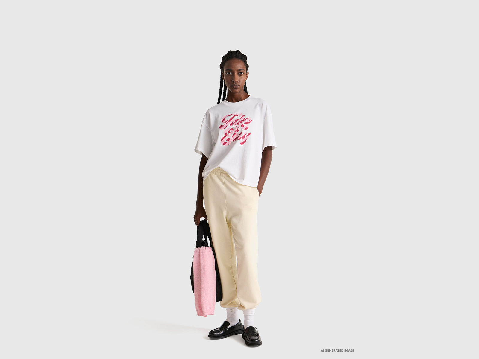 T-shirt with slogan print