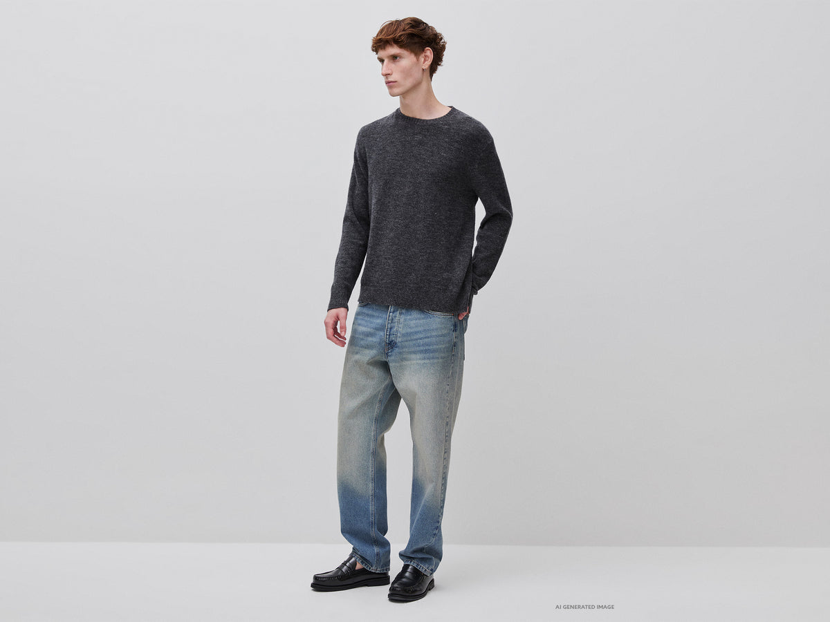 Alpaca blend crew neck sweater