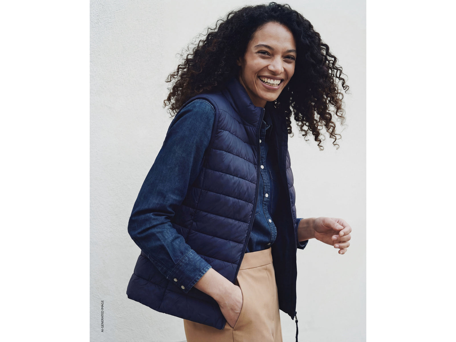 Slim fit padded vest