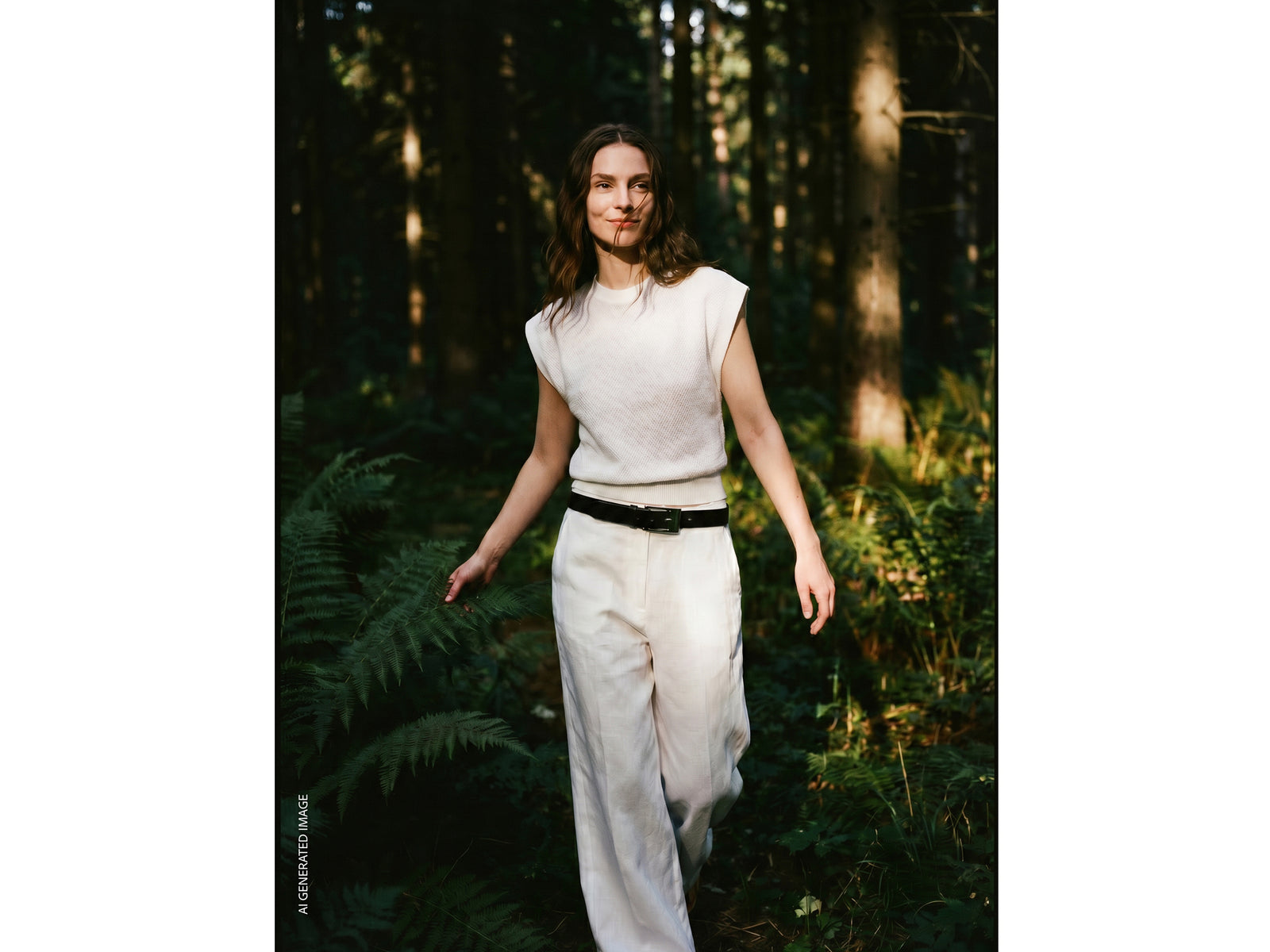 Sleeveless linen blend sweater
