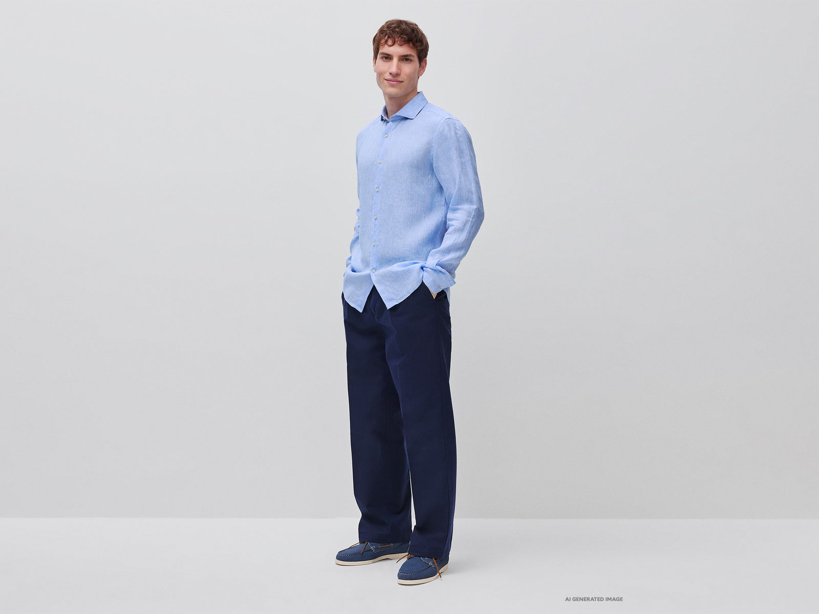 Shirt in pure linen