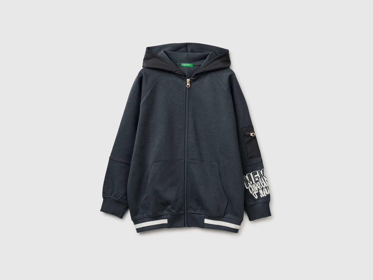Open sweatshirt with nylon inserts - ucb_image_FS