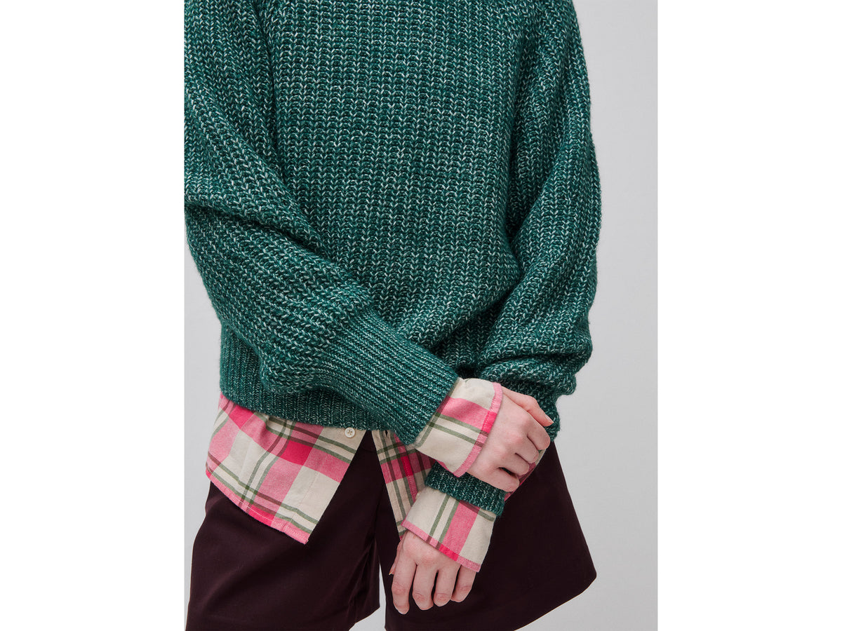 Camisola mélange em mistura de algodão e lã - ucb_image_FY