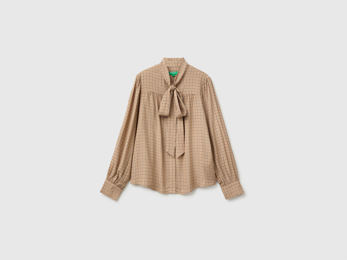 Blusa aos quadrados vichy com laço - ucb_image_FS