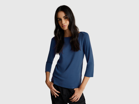 T-shirt com decote à barco - ucb_image_F