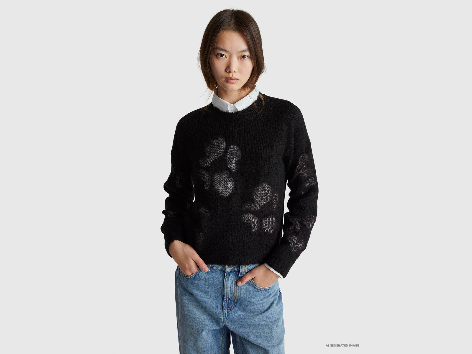 Camisola com intársia de flores - ucb_image_F